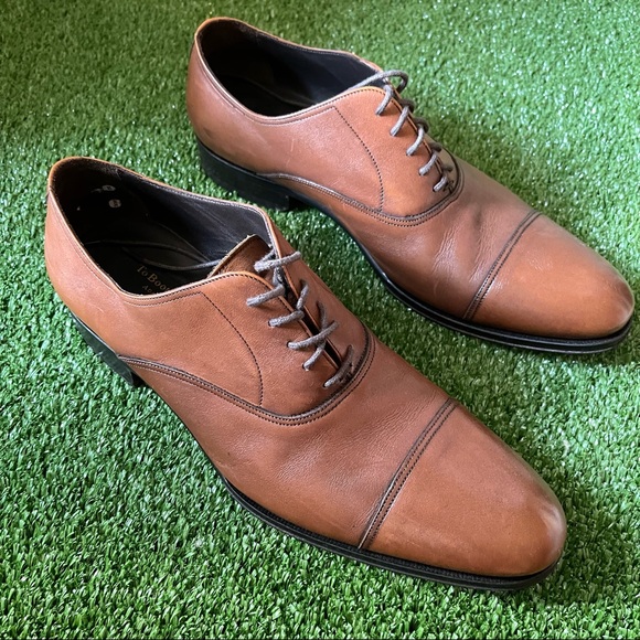 Men\'s TO BOOT NEW YORK \'Brandon\' Brown Leather Cap Toe Oxfords Size US 9 main image 7